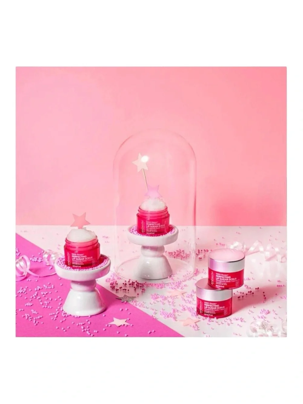 new Andalou Naturals ⚘ 1000 Roses Perfecting Lip Sugar Scrub ⚘ Full Size in Box